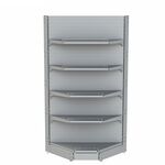 Cтеллаж угловой сплошной Нордика 1750 (1000 мм)