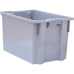 Ящик п/э 600х400х350 сплошной серый