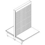 Cтеллаж островной перфорированный Нордика 1550x1250