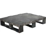 Паллет сплошной на 3-х полозьях 800x600х150 чёрный