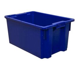 Ящик п/э 600х400х300 сплошной синий