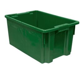 Ящик п/э 600х400х300 сплошной зелёный