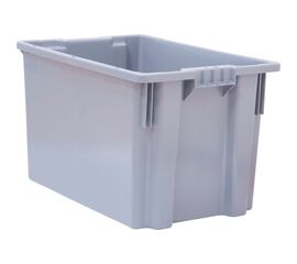 Ящик п/э 600х400х350 сплошной серый