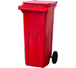 Мусорный контейнер MKТ 120 литров красный