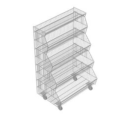 Стеллаж-горка сетчатый СК-02.02