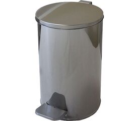 Урна с педалью 10 л хром