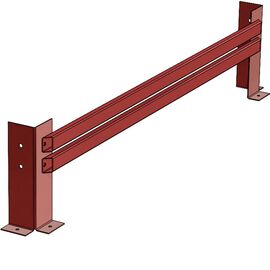 Комплект защиты рамы двойного ряда 2400 мм красная
