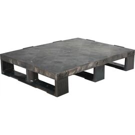 Паллет сплошной на 3-х полозьях 800x600х150 чёрный