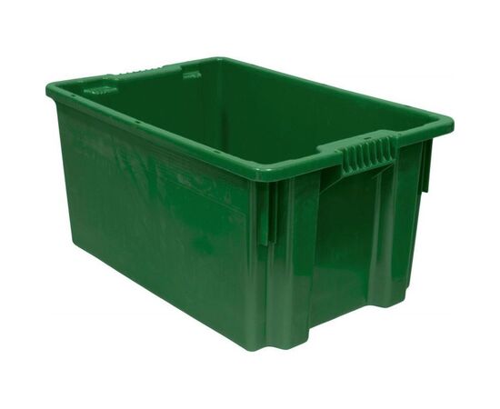 Ящик п/э 600х400х300 сплошной зелёный