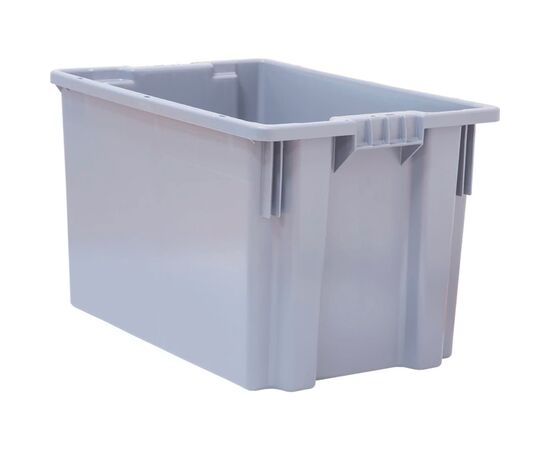 Ящик п/э 600х400х350 сплошной серый