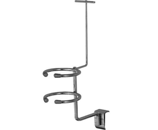 Держатель для фенов хромированный с ценникодержателем