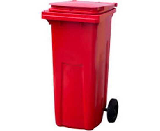Мусорный контейнер MKТ 120 литров красный