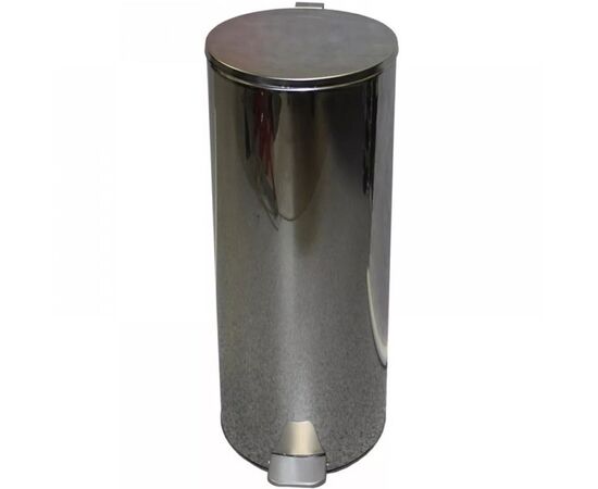 Урна с педалью 30 л хром